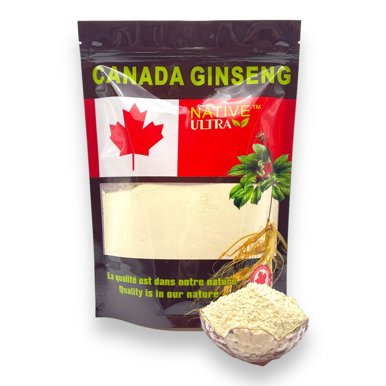 "NATIVE ULTRA" Premium Canadian 100% Pure Ginseng Powder, 227g/bag