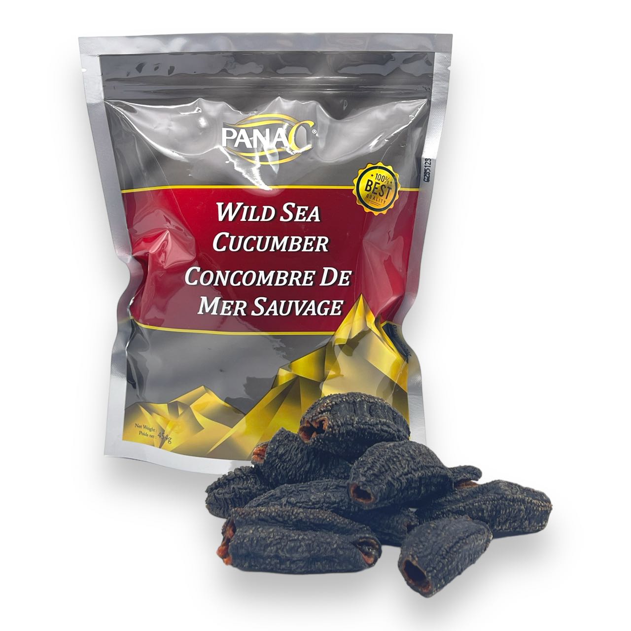 PanaC Canadian Dried Wild Sea Cucumber Natural Mixed, 454g